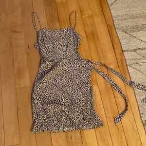 Abercrombie cream leopard print mini dress